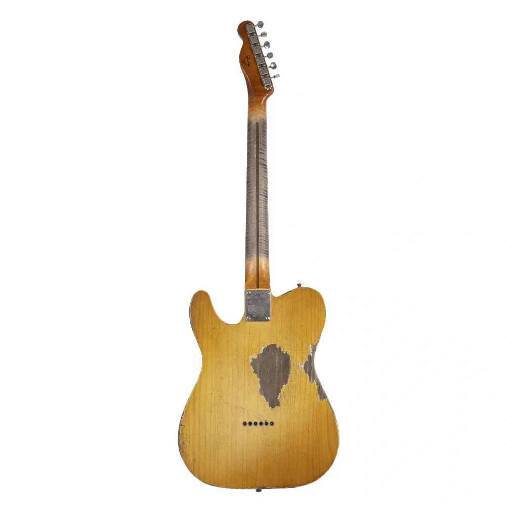 Fender Custom Shop Masterbuilt Dale Wilson 1952 Telecaster Heavy Relic Akçaağaç Klavye Smoked Butterscotch Blonde Elektro Gitar