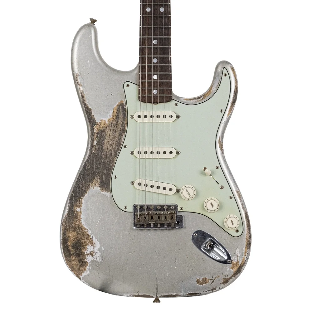 Fender Custom Shop W19 Masterbuilt Greg Fessler 1964 Stratocaster Relic Gülağacı Klavye Inca Silver Elektro Gitar