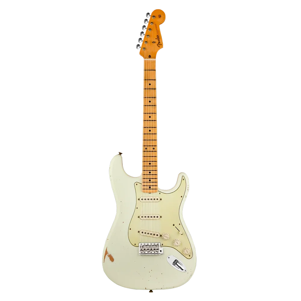 Fender Custom Shop Masterbuilt Greg Fessler 1959 Stratocaster Journeyman Relic Olympic White Elektro Gitar