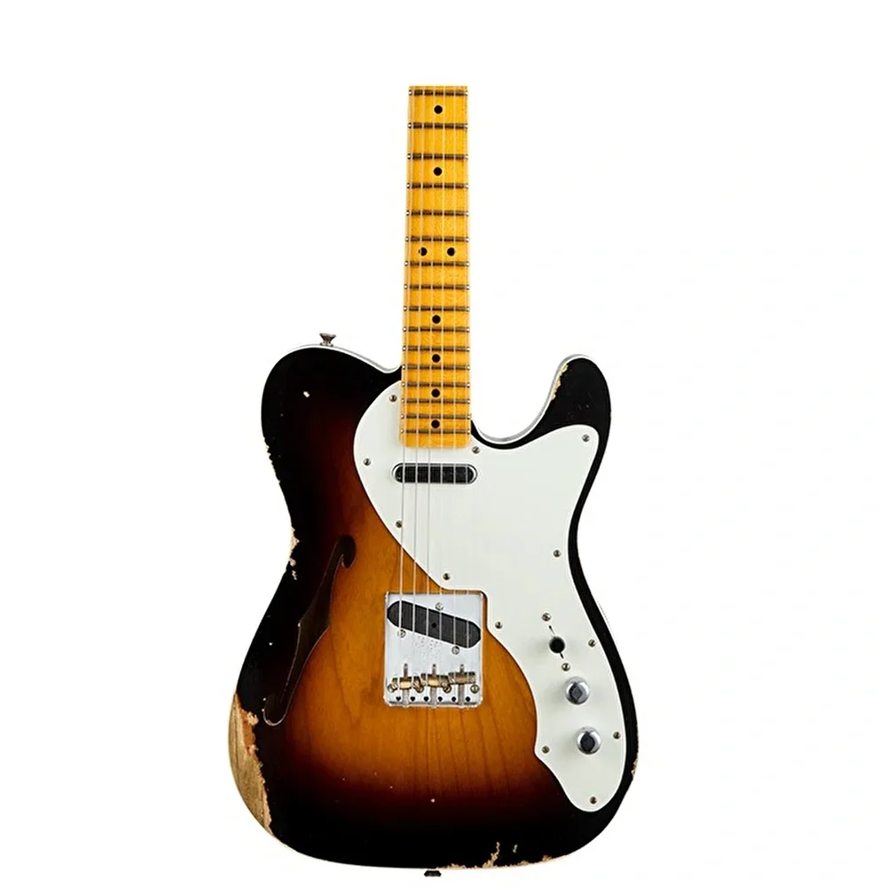 Fender Custom Shop Limited Edition Loaded Nocaster Thinline Akçaağaç Klavye Relic Wide Fade 2-Tone Sunburst Elektro Gitar