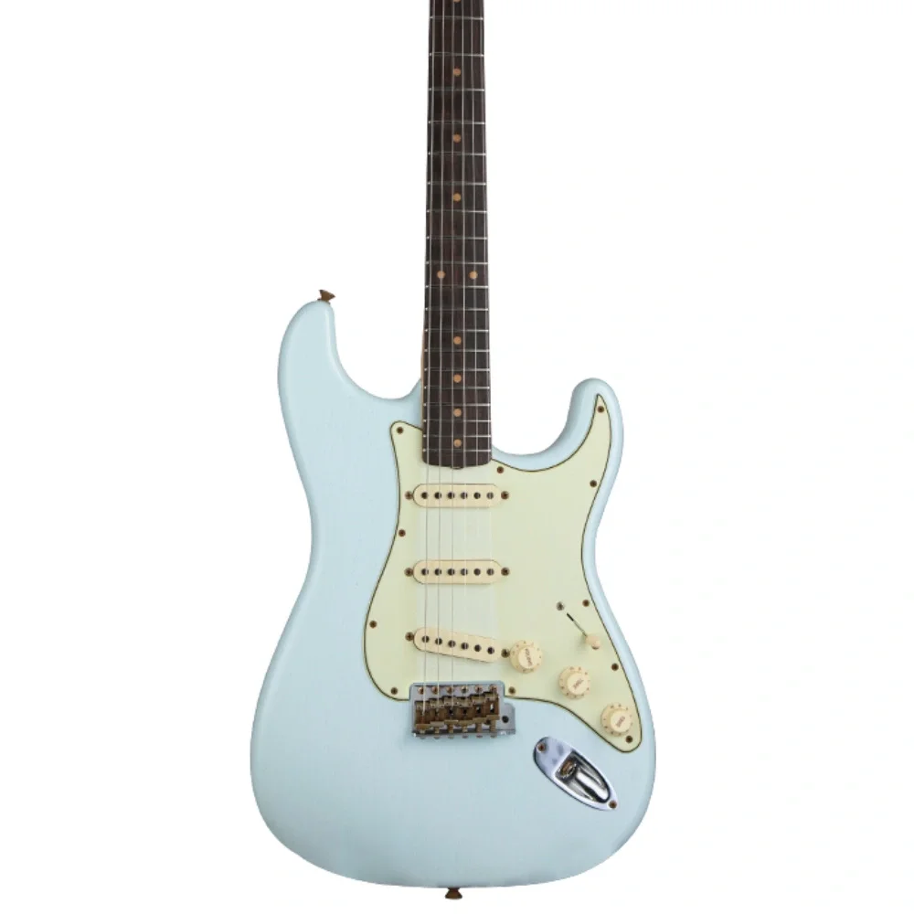 FENDER Custom Shop S20 Limited Edition 1960 Stratocaster Journeyman Relic Super Faded Aged Sonic Blue Elektro Gitar