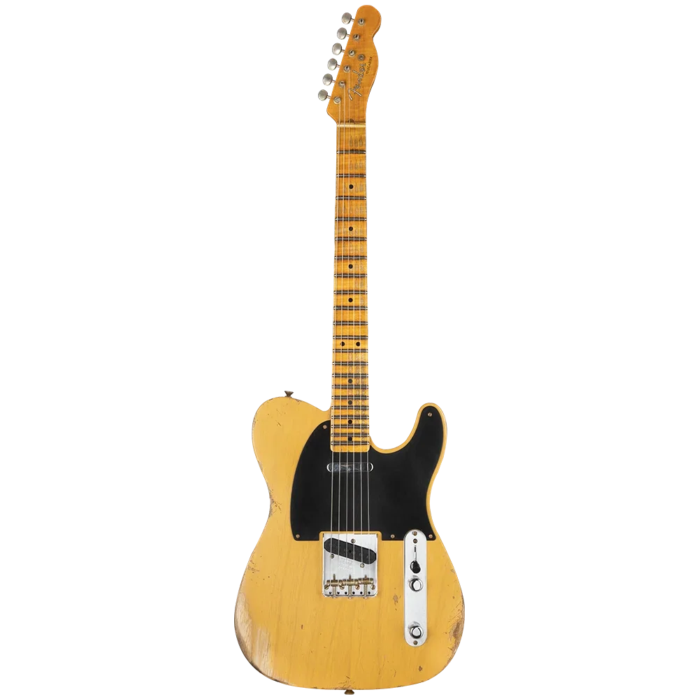 Fender Custom Shop W21 Limited Edition 1951 Telecaster Heavy Relic Akçaağaç Klavye Aged Butterscotch Blonde Elektro Gitar