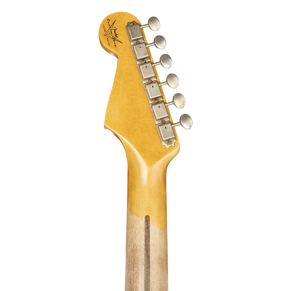 Fender Custom Shop W21 Limited Edition 1957 Stratocaster Journeyman Relic Akçaağaç Klavye Aged Black Elektro Gitar