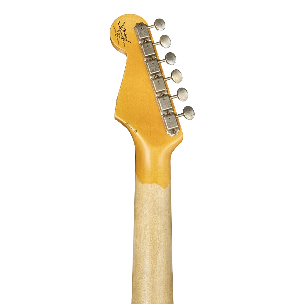 Fender Custom Shop W21 Limited Edition 1963 Stratocaster Heavy Relic Gülağacı Klavye Faded Aged Daphne Blue Elektro Gitar