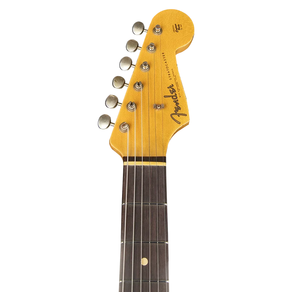 Fender Custom Shop W21 Limited Edition 1963 Stratocaster Heavy Relic Gülağacı Klavye Faded Aged Daphne Blue Elektro Gitar
