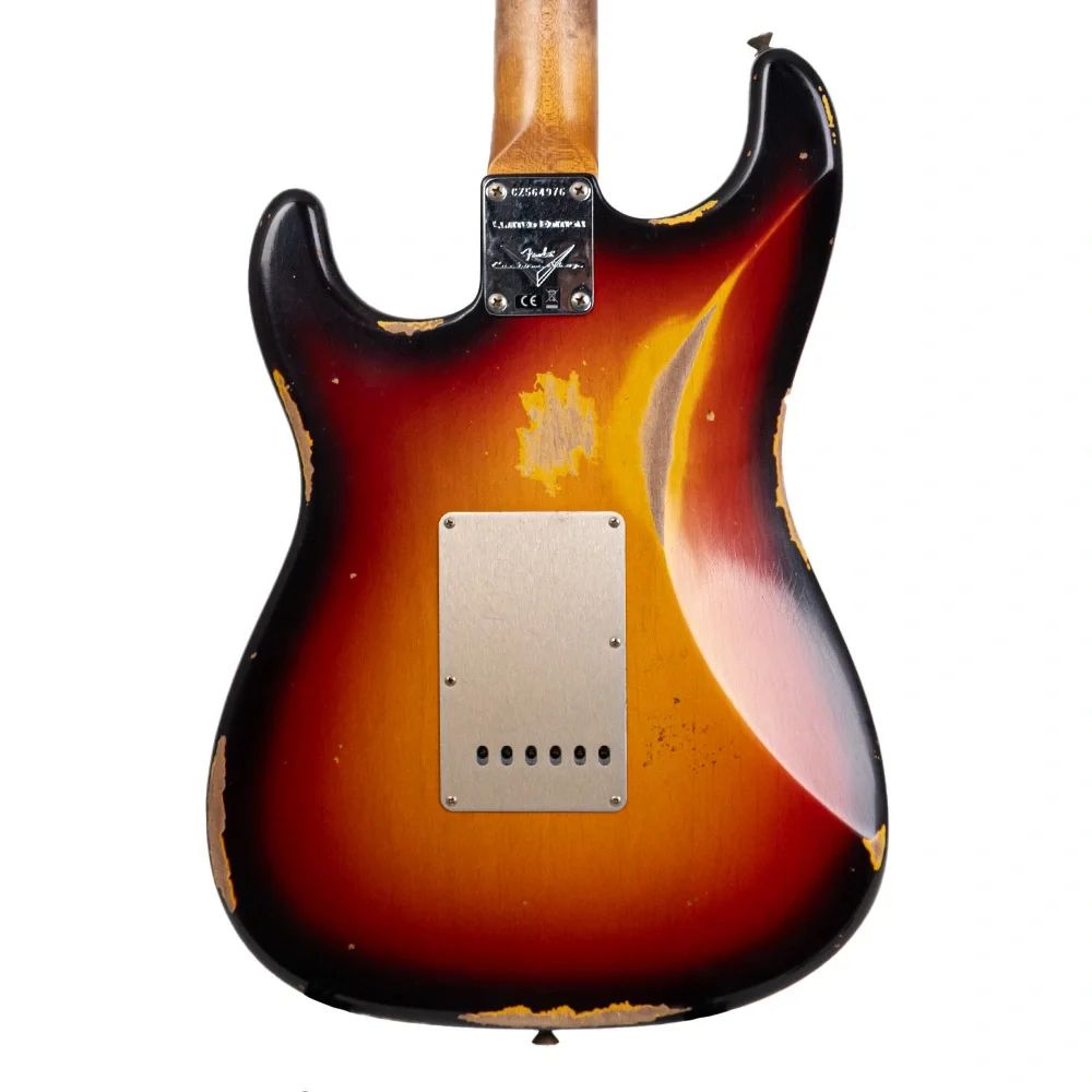 Fender Custom Shop Limited Edition 1959 Stratocaster Heavy Relic Roasted Akçaağaç Klavye Wide Fade 3 Color Sunburst Elektro Gitar