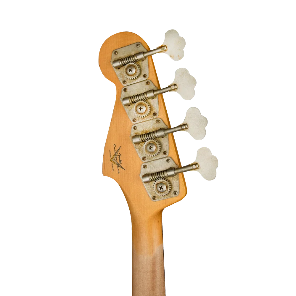 Fender Custom Shop S21 1960 Jazz Bass Relic Gülağacı Klavye 3 Tone Sunburst Bas Gitar