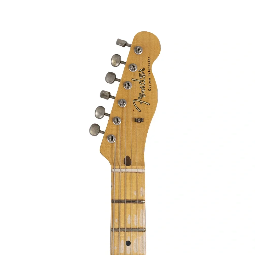 Fender Custom Shop 1959 Telecaster Relic Akçaağaç Klavye Aged Black Elektro Gitar