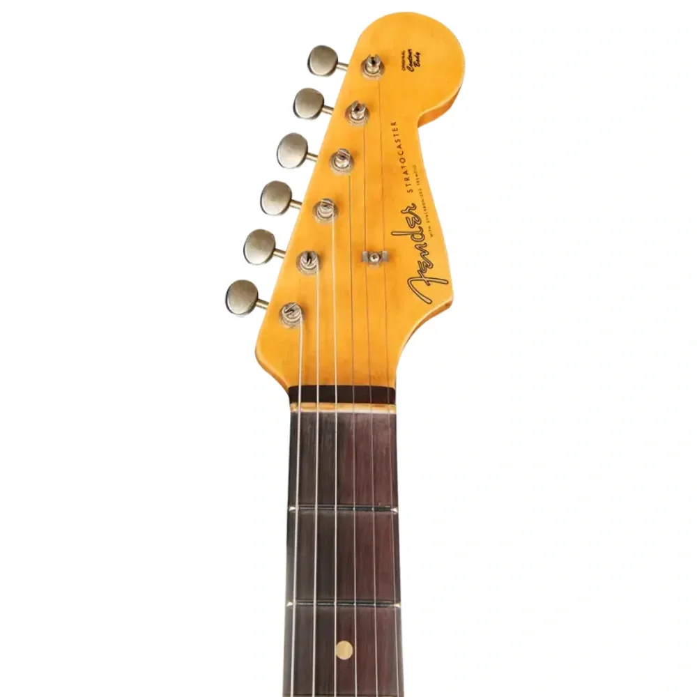 FENDER Custom Shop 1958 Stratocaster Akçaağaç Klavye Relic Faded Aged Candy Apple Red Elektro Gitar