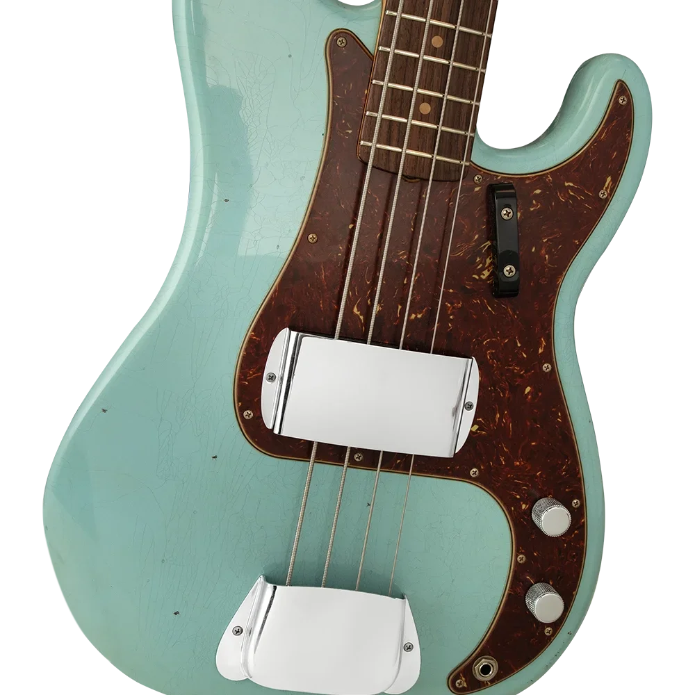 Fender Custom Shop 1963 Precision Bass Journeyman Relic Aged Daphne Blue Bas Gitar