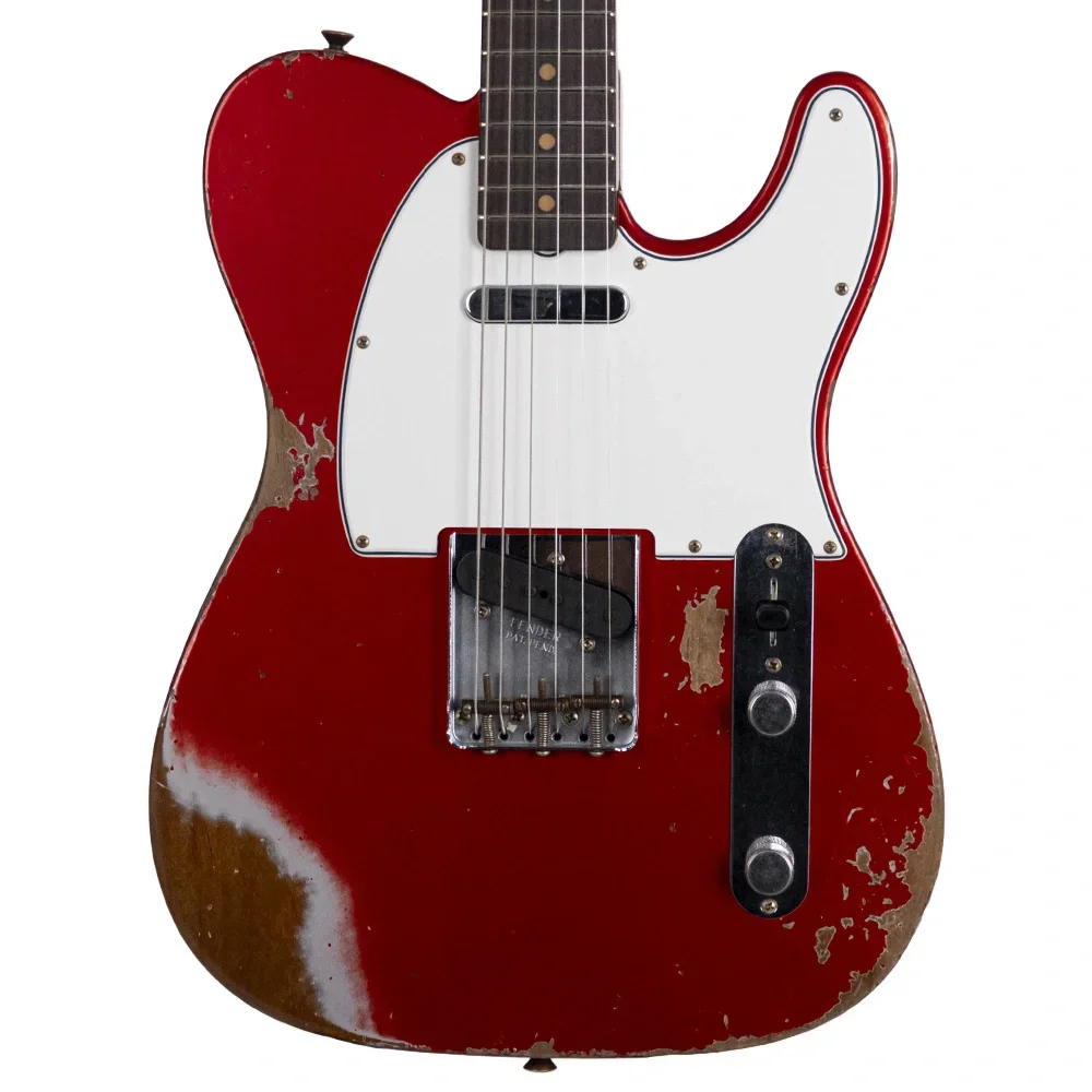 Fender Custom Shop 1961 Telecaster Heavy Relic Gülağacı Klavye Faded Aged Candy Apple Red Elektro Gitar
