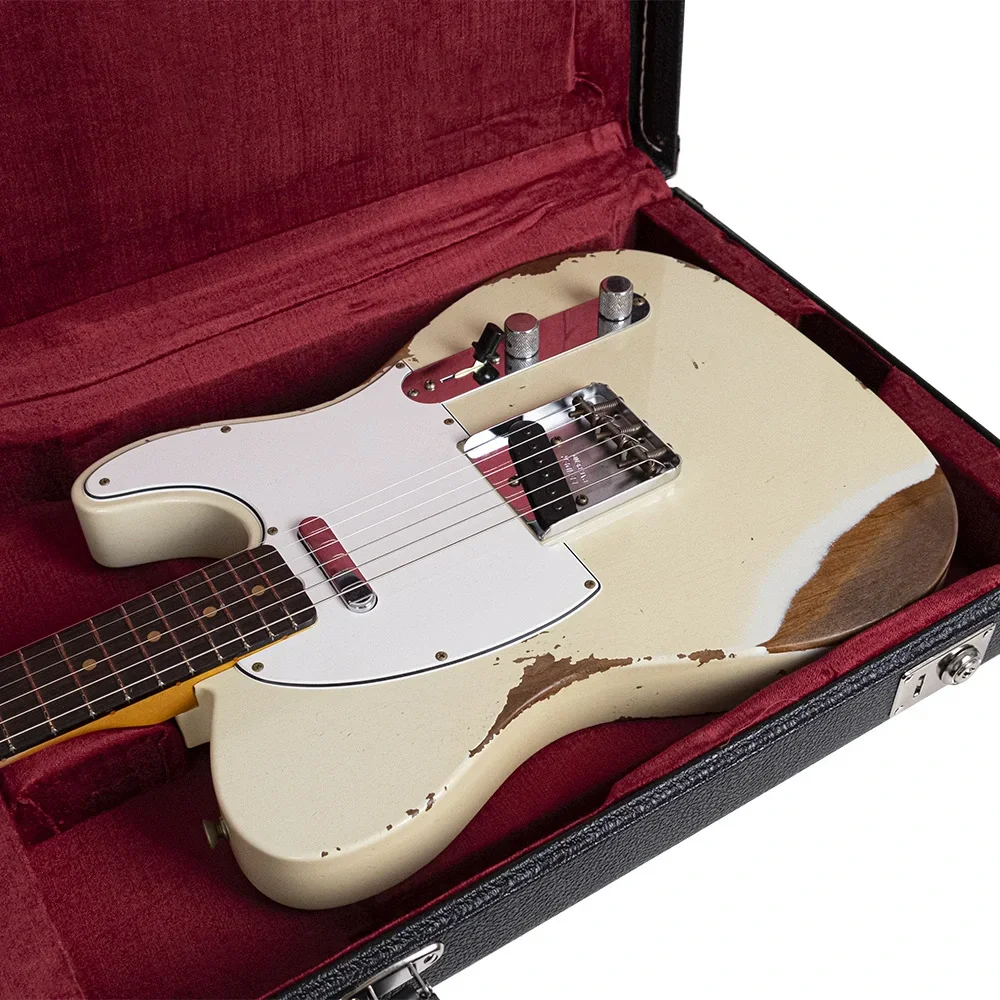 Fender Custom Shop 1961 Telecaster Heavy Relic Gülağacı Klavye Faded Aged Tomatillo Green Elektro Gitar