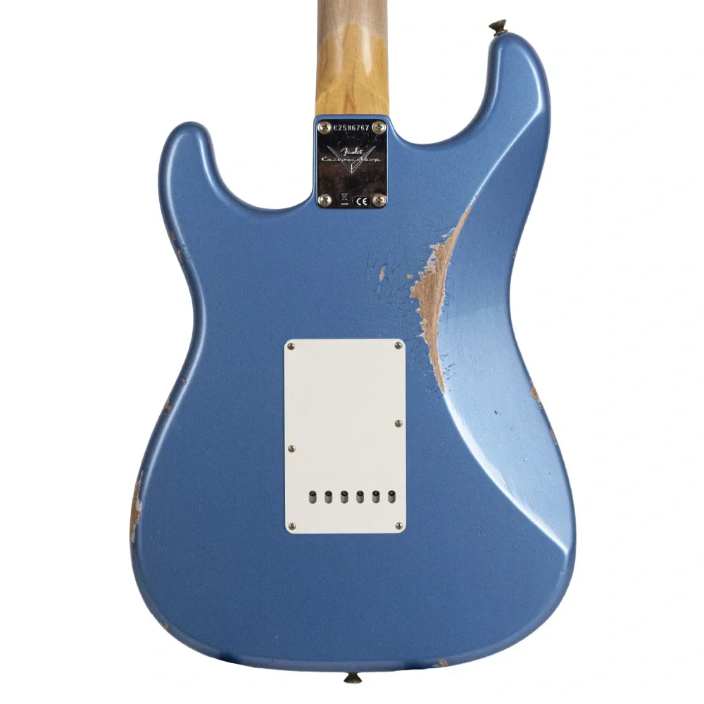 Fender Custom Shop 1962 Stratocaster Relic Gülağacı Klavye Aged Lake Placid Blue Elektro Gitar