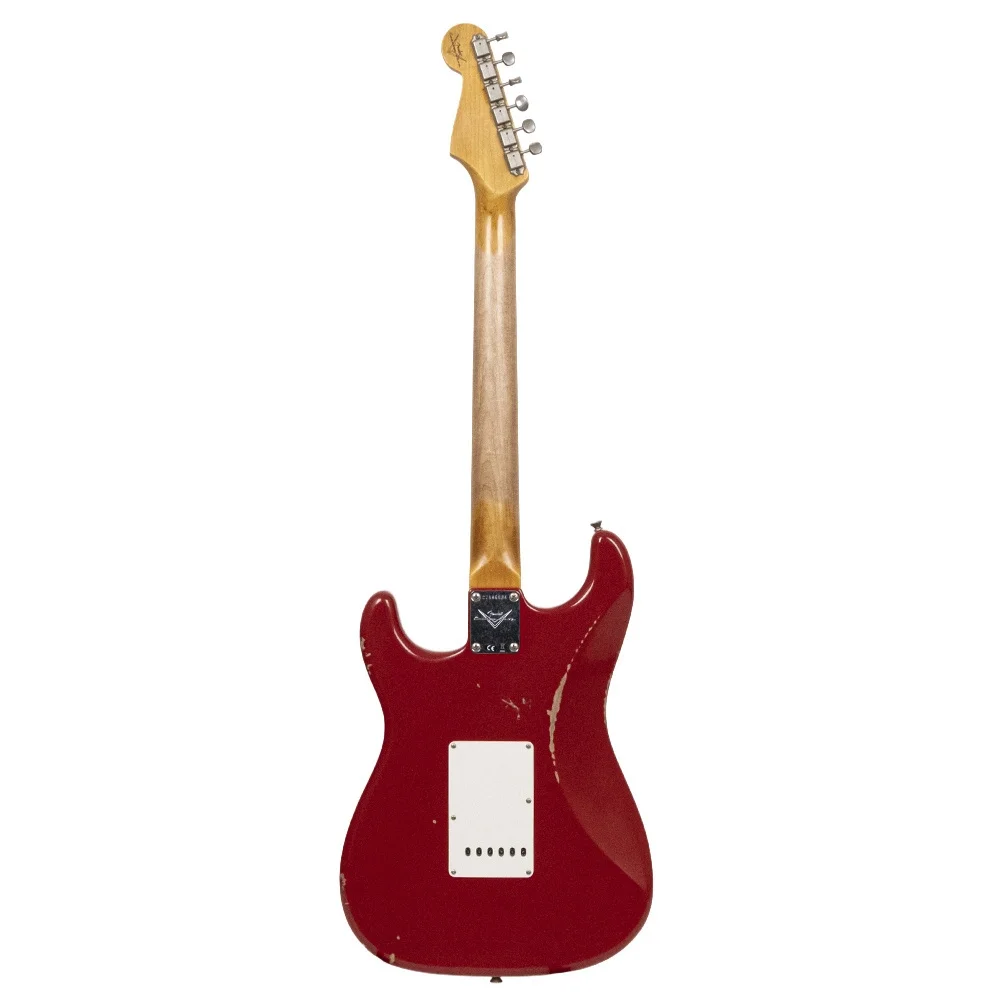 Fender Custom Shop 1962 Stratocaster Relic Gülağacı Klavye Aged Seminole Red Elektro Gitar
