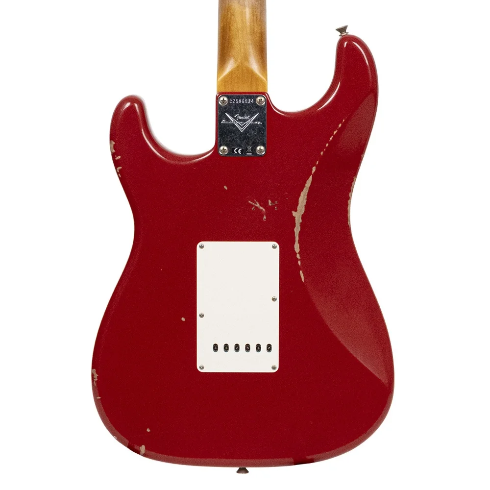 Fender Custom Shop 1962 Stratocaster Relic Gülağacı Klavye Aged Seminole Red Elektro Gitar