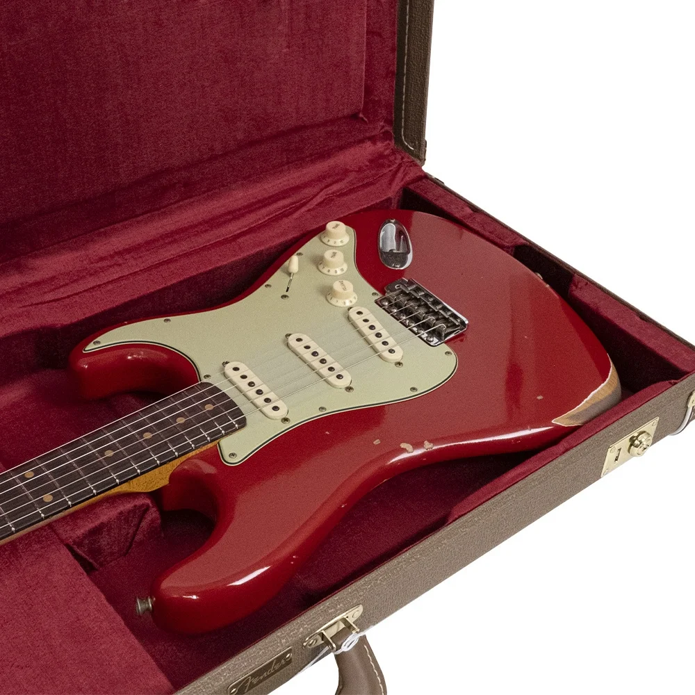 Fender Custom Shop 1962 Stratocaster Relic Gülağacı Klavye Aged Seminole Red Elektro Gitar