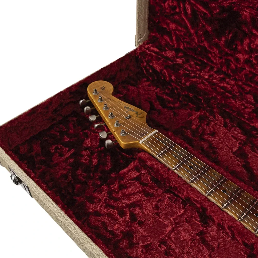 Fender Custom Shop Limited Edition 1958 Stratocaster Heavy Relic Akçaağaç Klavye Super Faded Aged Taos Turquoise Elektro Gitar