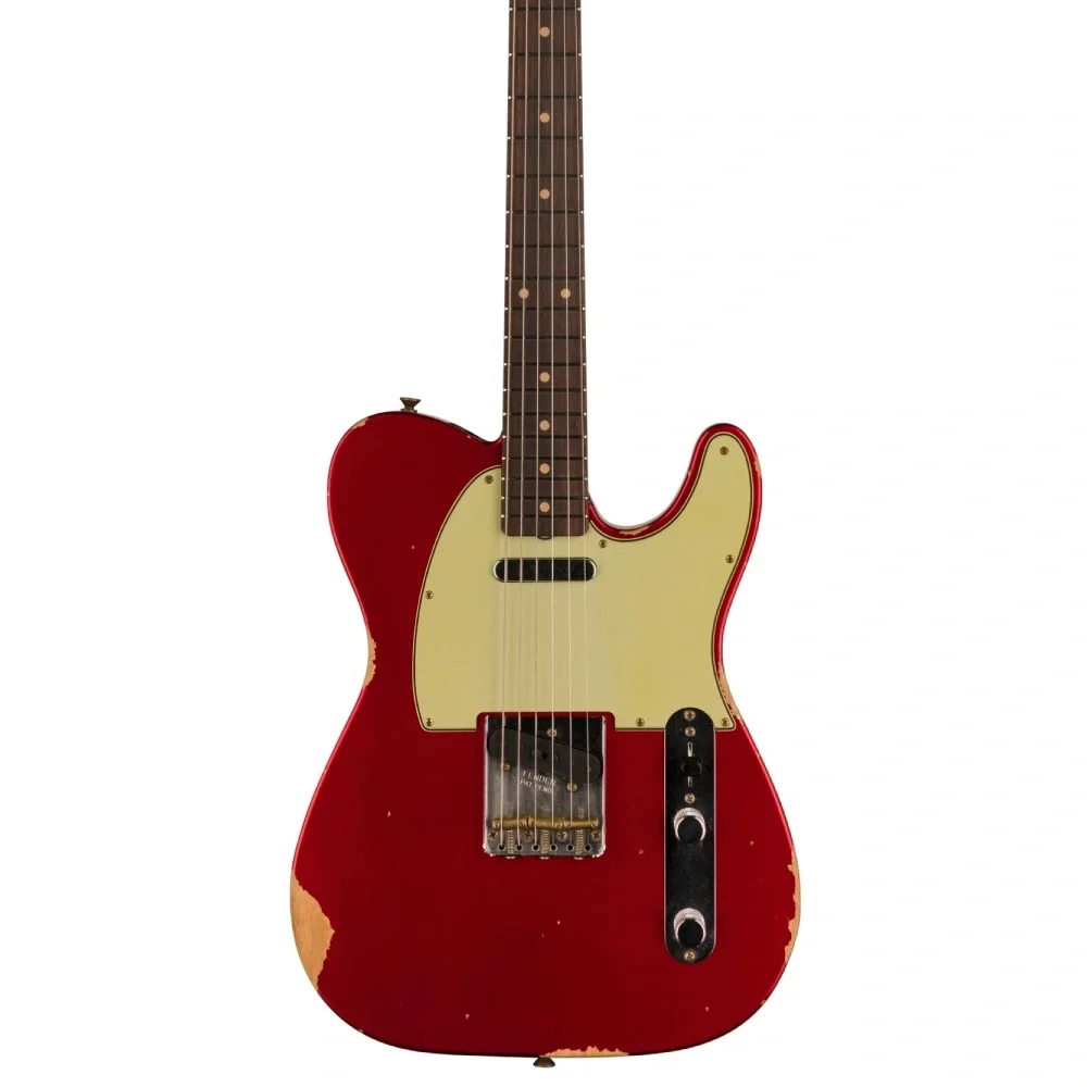 FENDER Custom Shop Limited Edition 1960 Telecaster Relic Gülağacı Klavye Aged Candy Apple Red Elektro Gitar
