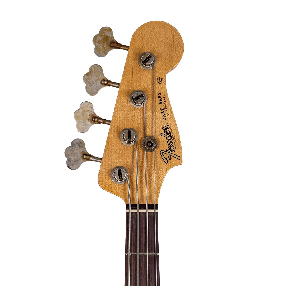 Fender Custom Shop Limited Edition 1964 Jazz Bass Journeyman Relic Aged Fiesta Red Bas Gitar