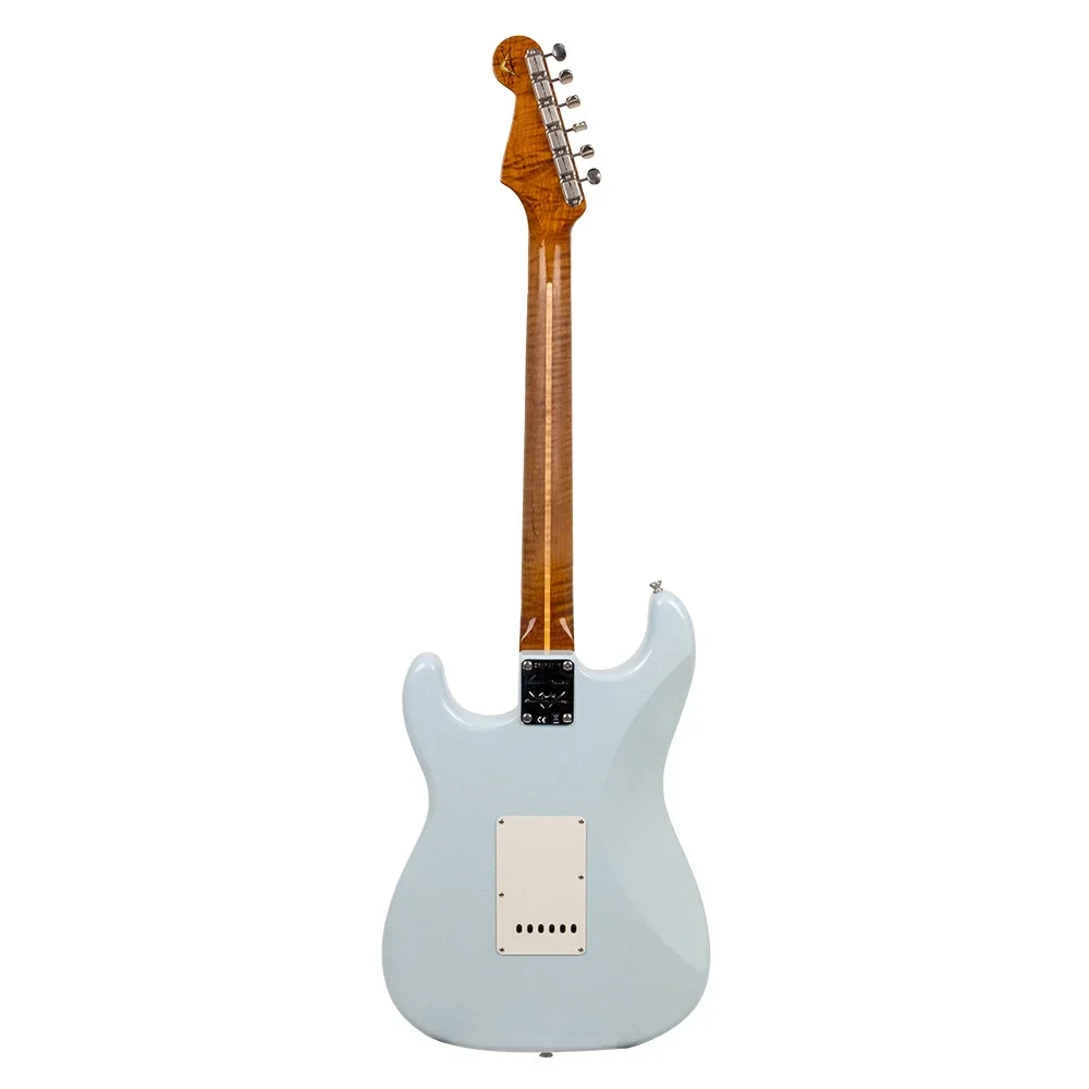 Fender Custom Shop 2023 Limited Edition Roasted 50s Stratocaster DLX Closet Classic Akçaağaç Klavye Faded Aged Sonic Blue Elektro Gitar