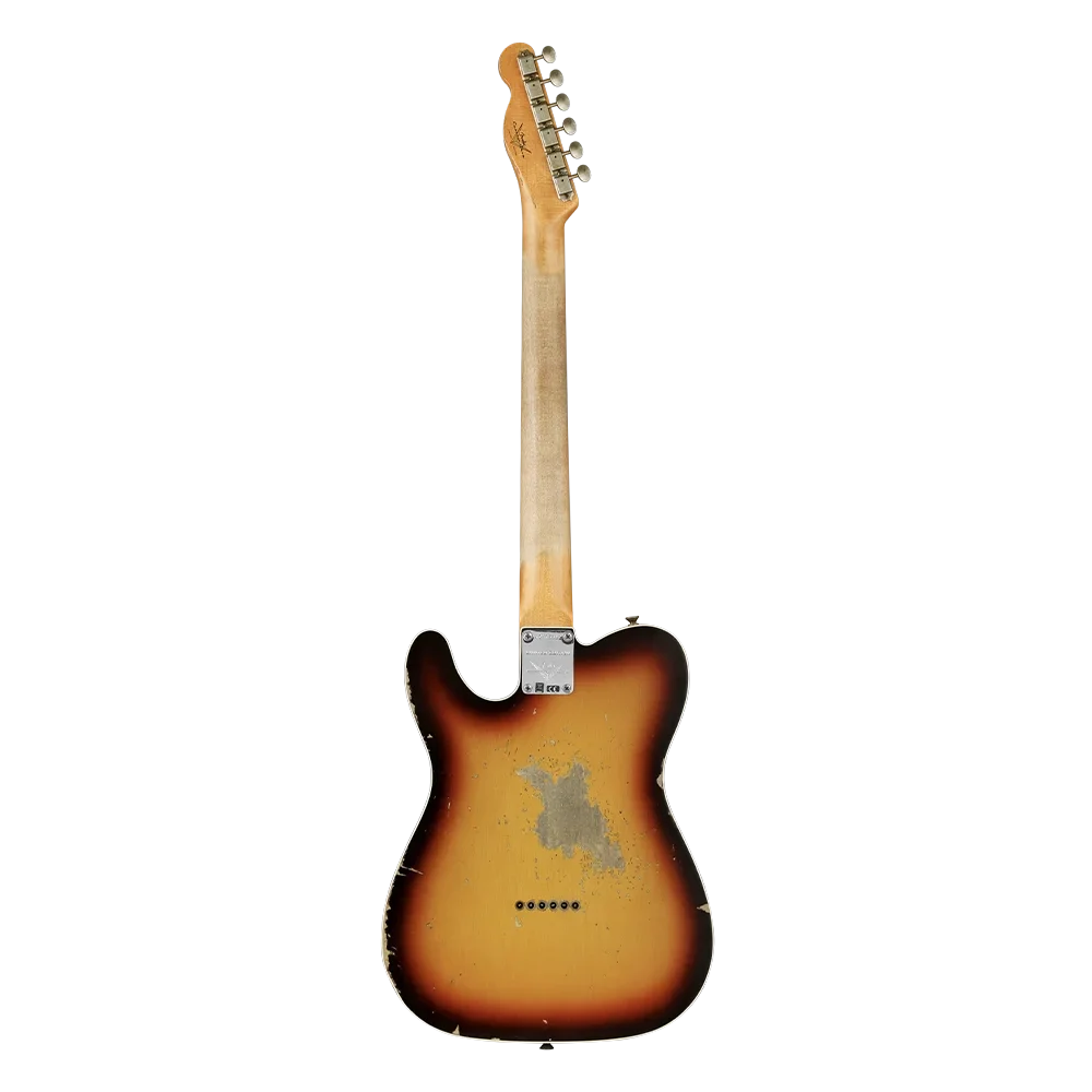 Fender Custom Shop LTD 1960 Telecaster Custom Heavy Relic Chocolate 3 Ton Sunburst Elektro Gitar