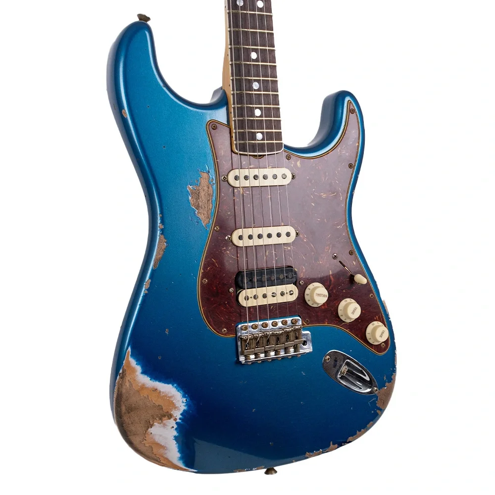 Fender Custom Shop Limited Edition 1967 Stratocaster HSS Heavy Relic Aged Aquamarine Metallic Elektro Gitar