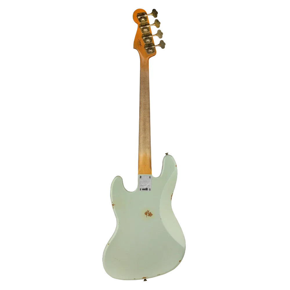 Fender Custom Shop Limited Edition 1960 Jazz Bass Relic Gülağacı Klavye Super Faded Aged Sonic Blue Bas Gitar