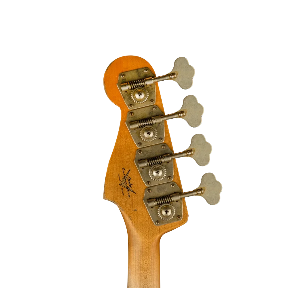 Fender Custom Shop Limited Edition 1960 Jazz Bass Relic Gülağacı Klavye Super Faded Aged Sonic Blue Bas Gitar