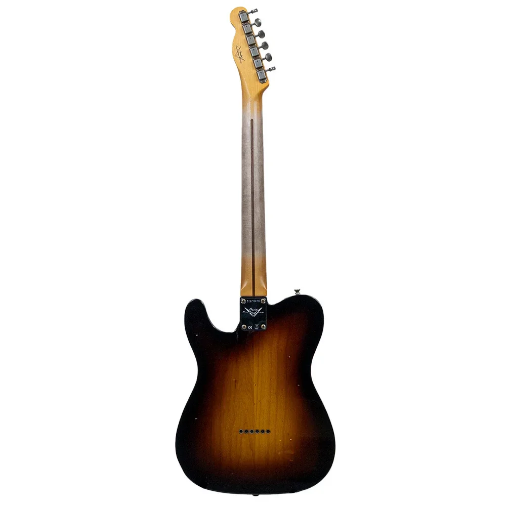 Fender Custom Shop 1957 Telecaster Journeyman Relic Wide Fade 2 Ton Sunburst White Elektro Gitar