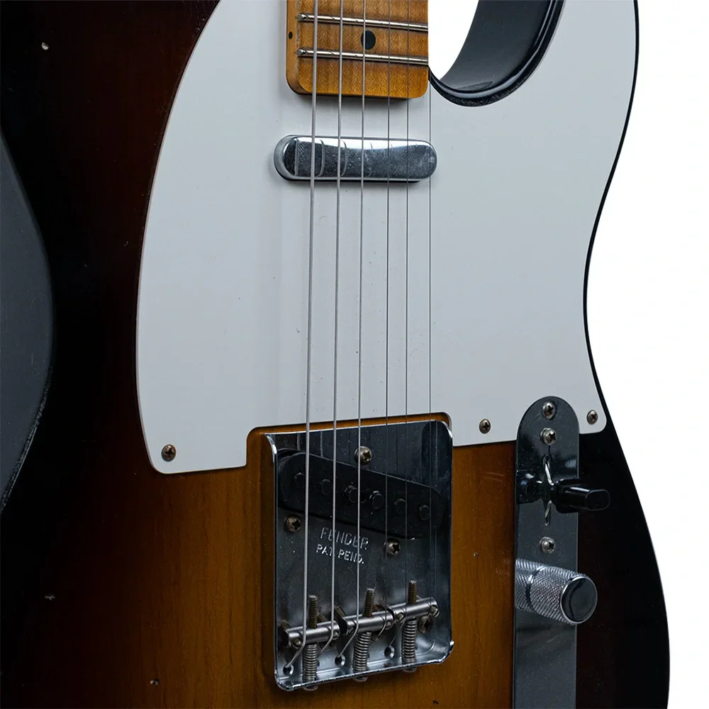 Fender Custom Shop 1957 Telecaster Journeyman Relic Wide Fade 2 Ton Sunburst White Elektro Gitar