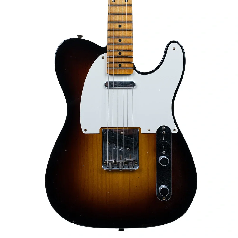 Fender Custom Shop 1957 Telecaster Journeyman Relic Wide Fade 2 Ton Sunburst White Elektro Gitar
