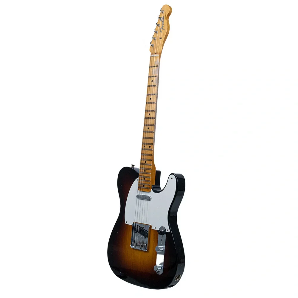 Fender Custom Shop 1957 Telecaster Journeyman Relic Wide Fade 2 Ton Sunburst White Elektro Gitar