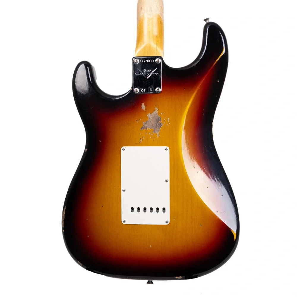 Fender Custom Shop Late 1962 Stratocaster Relic Gülağacı Klavye 3 Color Sunburst Elektro Gitar