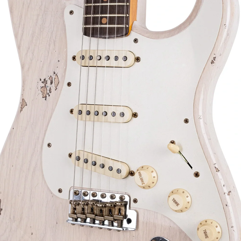 Fender Custom Shop Limited Edition Troposphere Stratocaster Heavy Relic Aged White Blonde Elektro Gitar