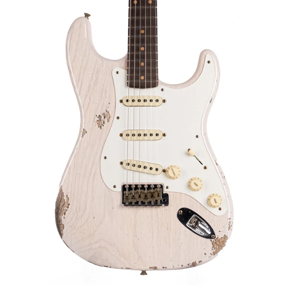 Fender Custom Shop Limited Edition Troposphere Stratocaster Heavy Relic Aged White Blonde Elektro Gitar