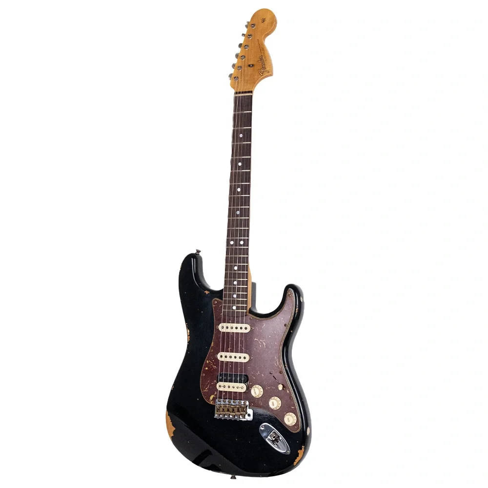 Fender Custom Shop Limited Edition 1967 Stratocaster HSS Relic Aged Black Elektro Gitar