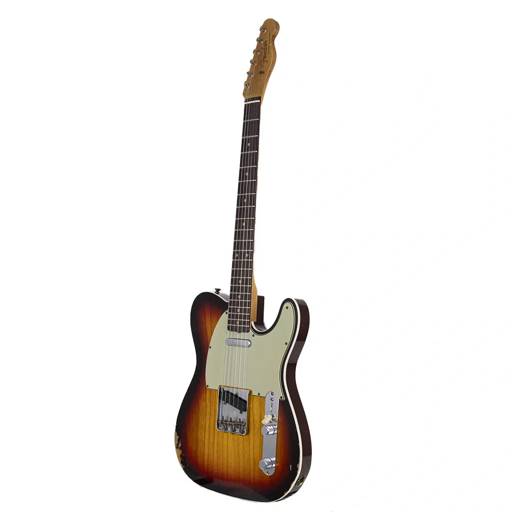 Fender Custom Shop Limited Edition 1960 Telecaster Custom Relic Gülağacı Klavye Chocolate 3 Ton Sunburst Elektro Gitar