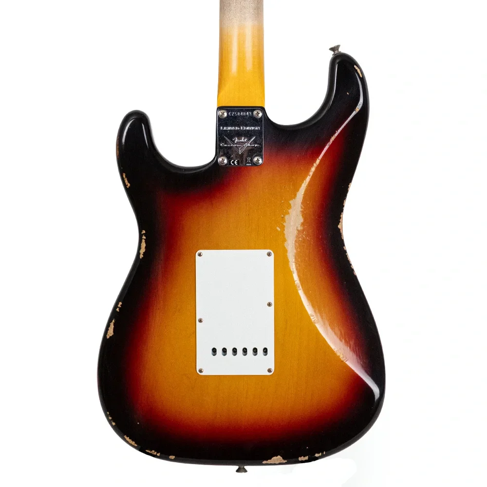 Fender Custom Shop Limited Edition Fat 1959 Stratocaster Relic Chocolate 3 Ton Sunburst Elektro Gitar