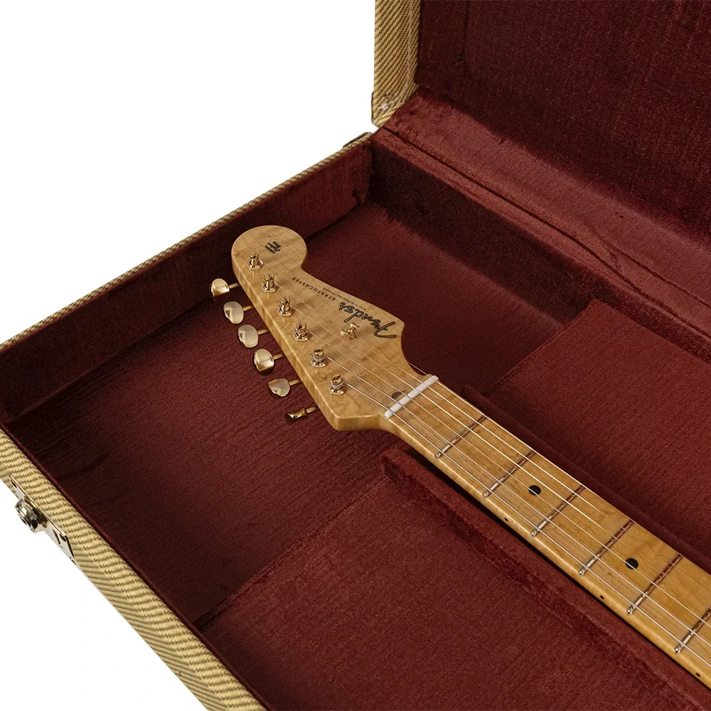 Fender Custom Shop Limited Edition 1959 Stratocaster NOS Gold HW Aged Olympic White Elektro Gitar