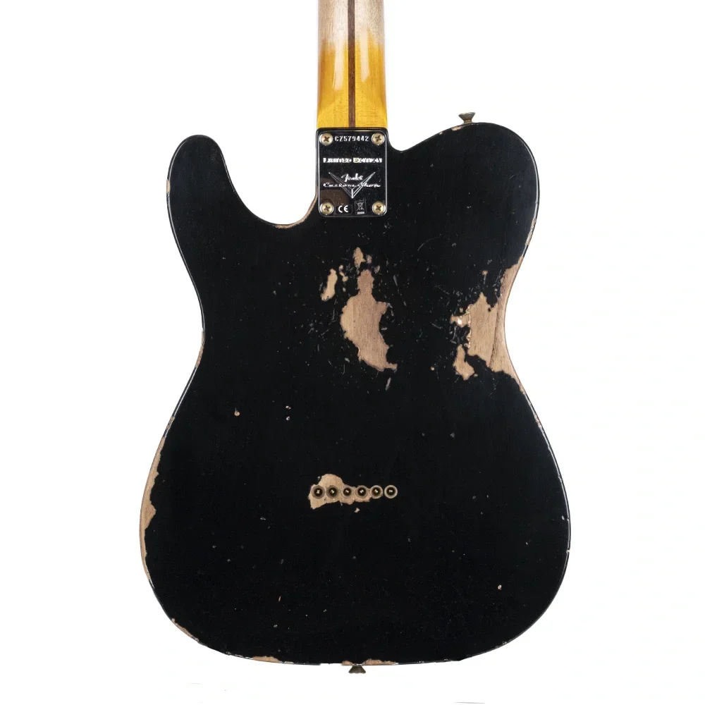 Fender Custom Shop Limited Edition 1954 Telecaster Heavy Relic Aged Black Elektro Gitar