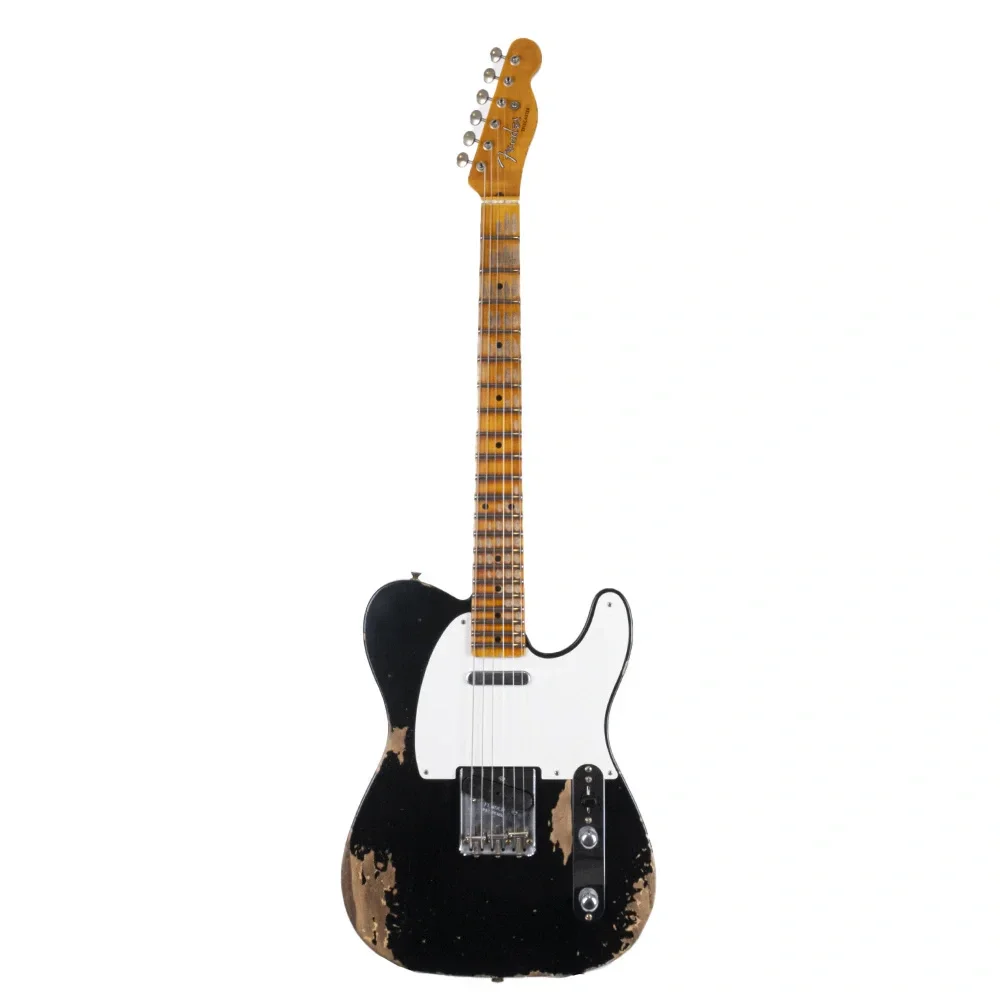 Fender Custom Shop Limited Edition 1954 Telecaster Heavy Relic Aged Black Elektro Gitar