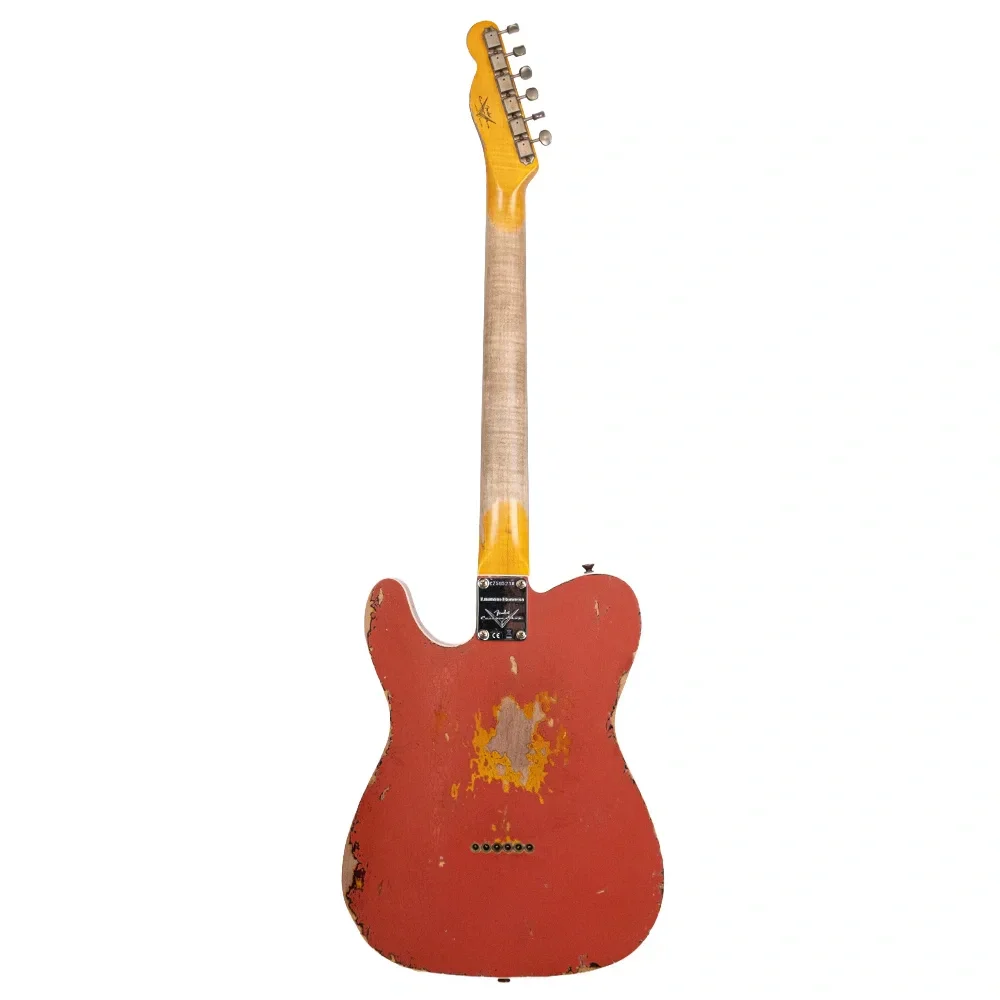 Fender Custom Shop Limited Edition 1959 Telecaster Custom Super Heavy Relic Aged Tahitian Coral over Chocolate 3 Ton Sunburst Elektro Gitar