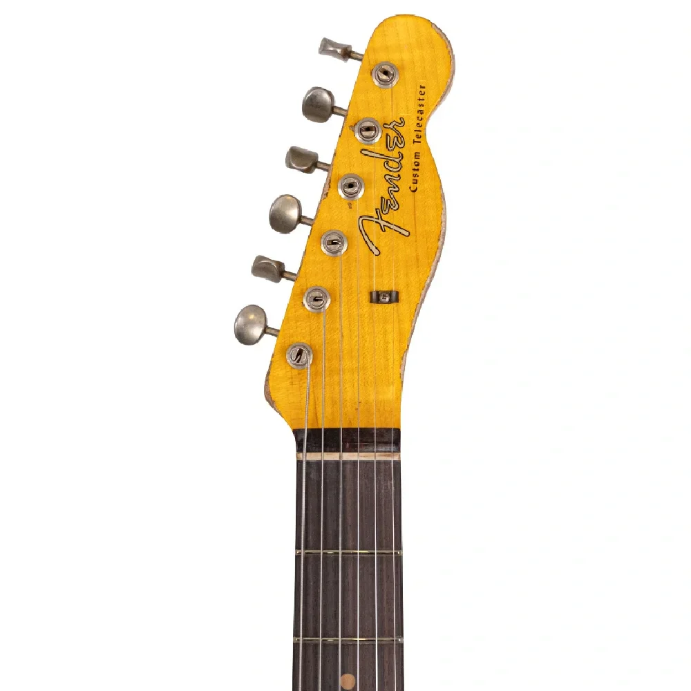 Fender Custom Shop Limited Edition 1959 Telecaster Custom Super Heavy Relic Aged Tahitian Coral over Chocolate 3 Ton Sunburst Elektro Gitar