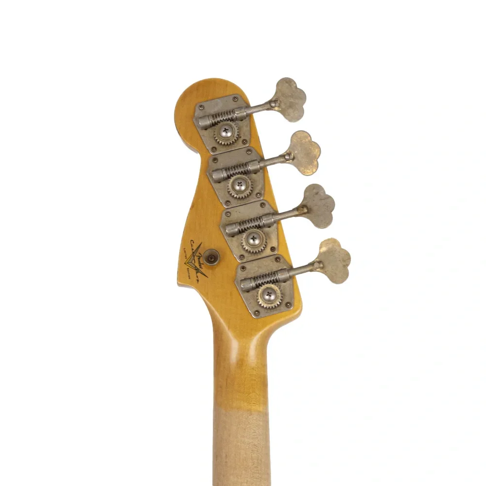 Fender Custom Shop Limited Edition 1966 Precision Bass Heavy Relic Aged Bleached 3 Ton Sunburst Bas Gitar