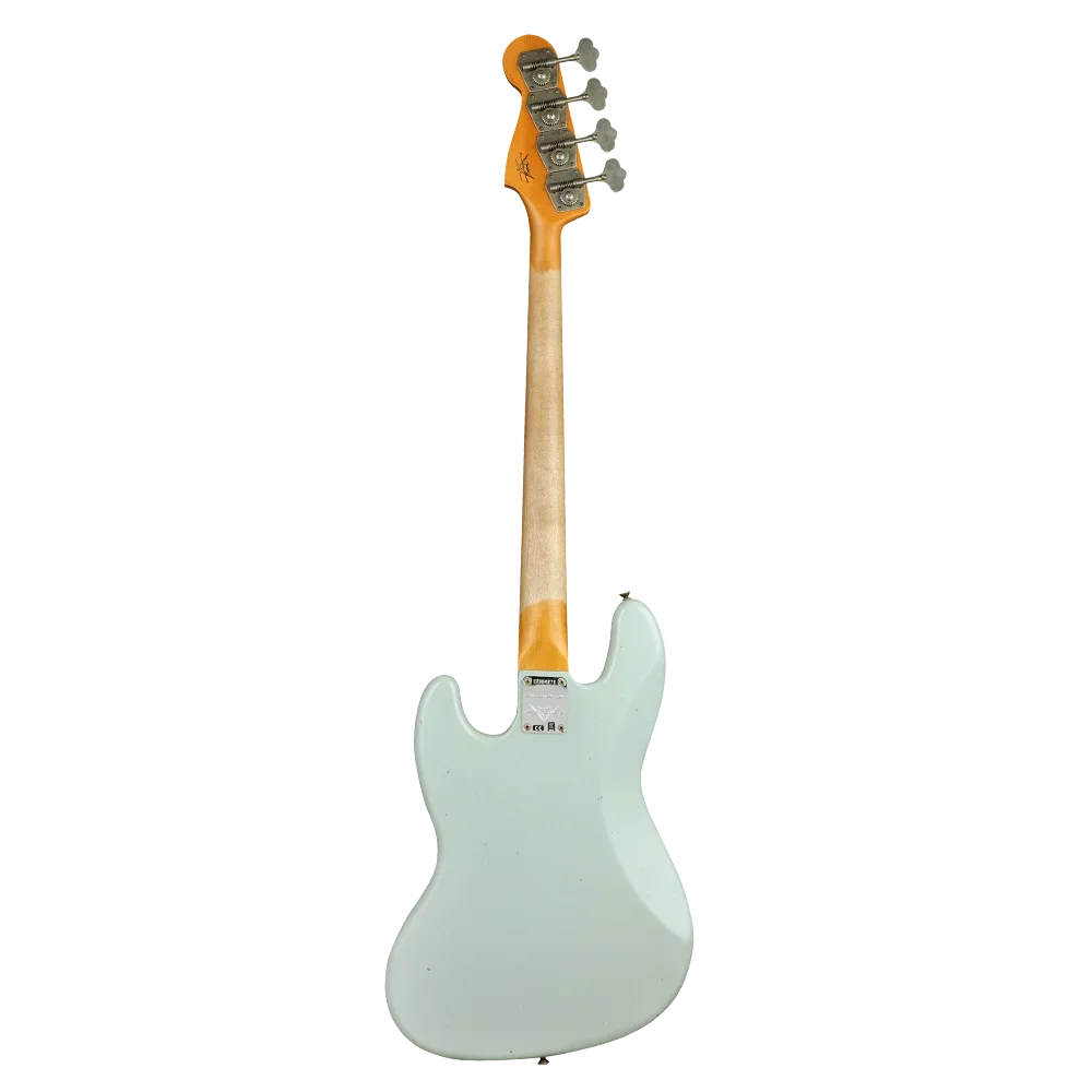 Fender Custom Shop S20 1964 Jazz Bass Journeyman Relic Gülağacı Klavye Super Faded Aged Sonic Blue Bas Gitar