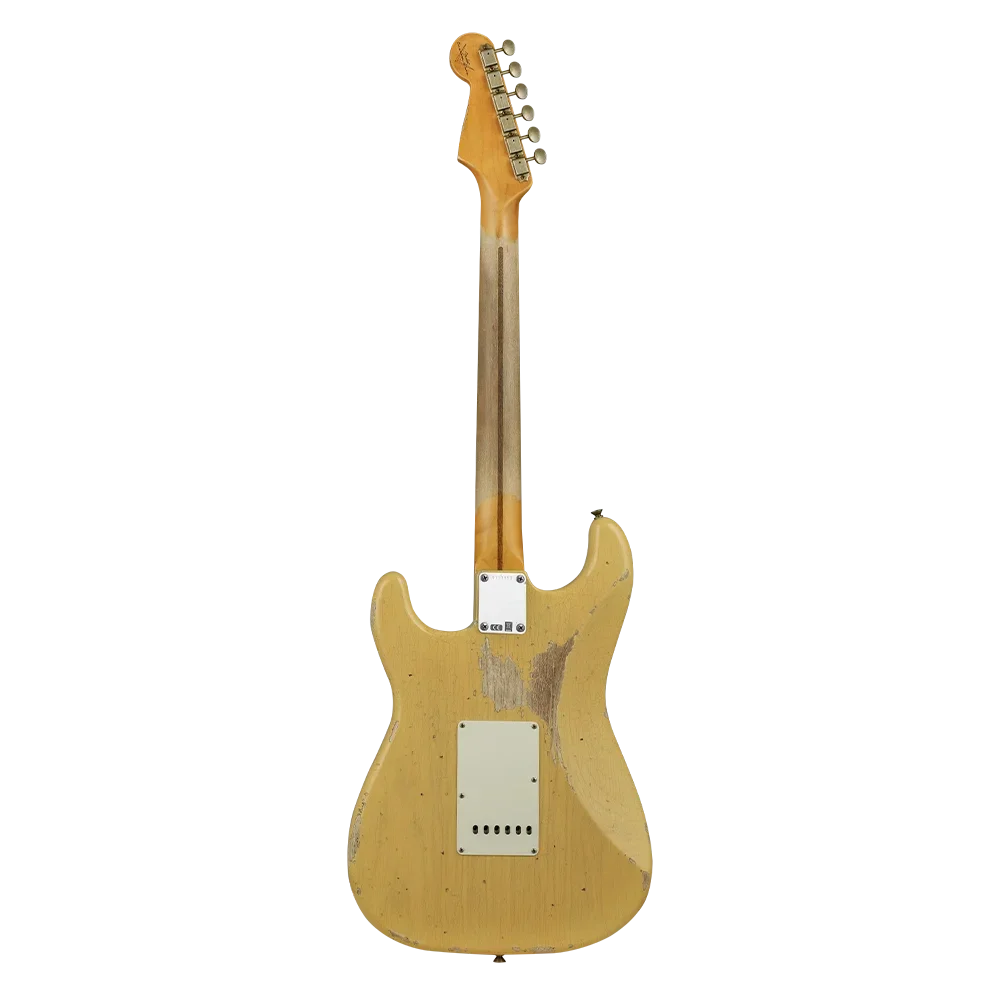 FENDER Custom Shop 1957 Stratocaster Heavy Relic Akçaağaç Klavye Nocaster Blonde Elektro Gitar