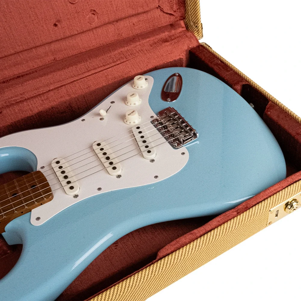 Fender Custom Shop Limited Edition Roasted 50s Stratocaster Lush Closet Classic Faded Aged Daphne Blue Elektro Gitar