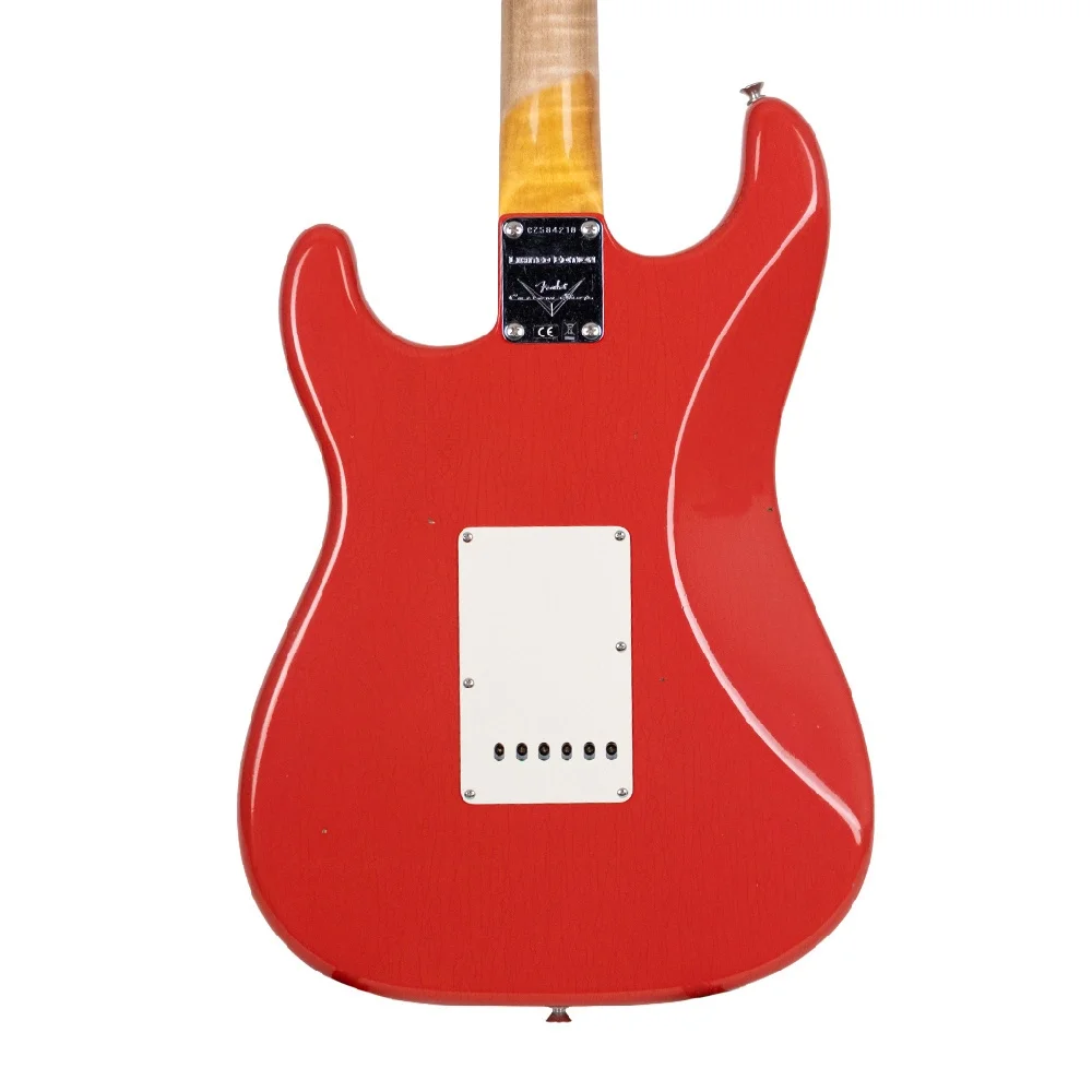 Fender Custom Shop Limited Edition 1963 Stratocaster Journeyman Relic Aged Fiesta Red Elektro Gitar