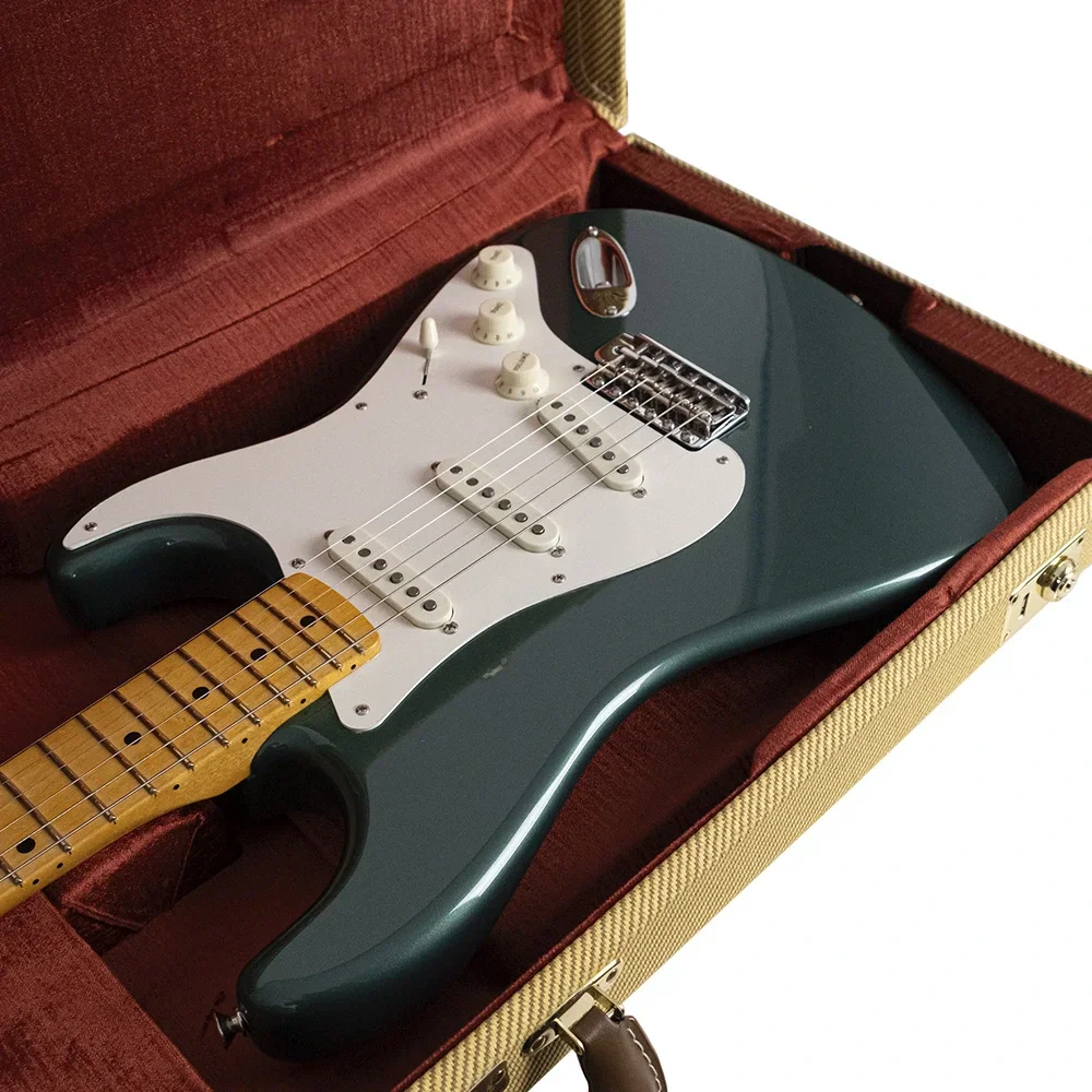 Fender Custom Shop Limited Edition 1959 Stratocaster Akçaağaç Klavye NOS Sherwood Green Metallic Elektro Gitar