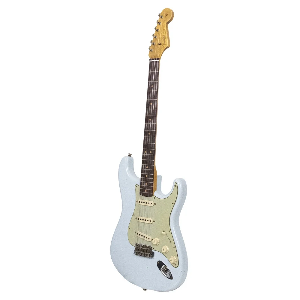 Fender Custom Shop Limited Edition 1964 L-Series Stratocaster Journeyman Relic Faded Sonic Blue Elektro Gitar
